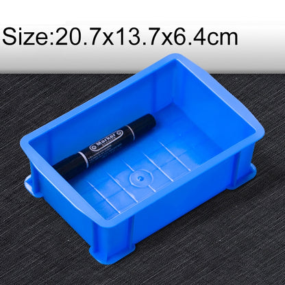 Thick Multi-function Material Box Brand New Flat Plastic Parts Box Tool Box, Size: 20.7cm x 13.7cm x 6.4cm(Blue) - Storage Bags & Boxes by buy2fix | Online Shopping UK | buy2fix