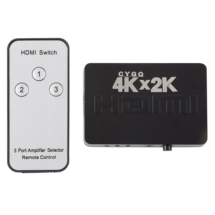 4K 3 Ports HDMI Switch with Remote Control - Switch by buy2fix | Online Shopping UK | buy2fix