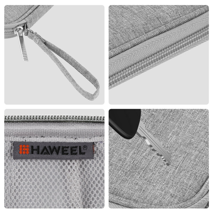 HAWEEL Electronic Organizer Storage Bag for Cellphones, Power Bank, Cables, Mouse, Earphones(Grey) - Digital Storage Bag by HAWEEL | Online Shopping UK | buy2fix