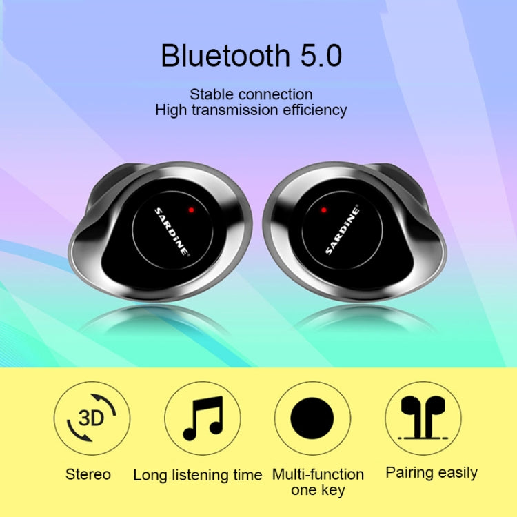 SARDiNE F8 TWS Bluetooth V5.0 Wireless Stereo Earphones with Charging Box(Rose Gold) - TWS Earphone by SARDiNE | Online Shopping UK | buy2fix