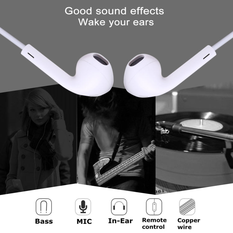 M26 8 Pin Stereo Dynamic Bass Earphone with Mic, Condition of Use: Bluetooth 5.0 Connecting(White) - In Ear Wired Earphone by buy2fix | Online Shopping UK | buy2fix