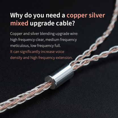 KZ A Copper-silver Mixed Plated Upgrade Cable for KZ ZS3 / ZS4 / ZS5 / ZS6 / ZSA Earphones - Cable & Splitter by KZ | Online Shopping UK | buy2fix