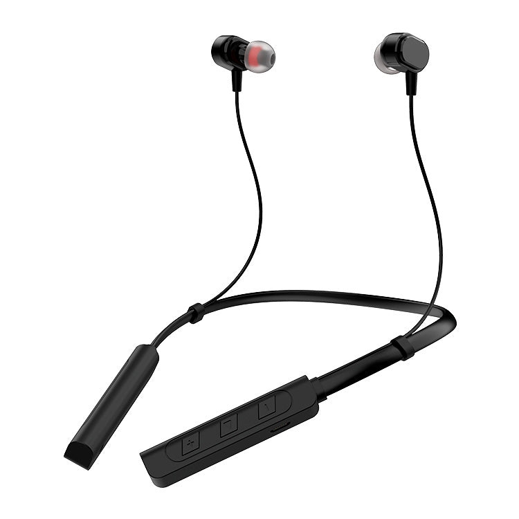 AIN MK-I01 IPX4 Waterproof Neck-mounted Wire-controlled Sports Bluetooth Earphone with Cable Buckle, Support Call & Voice Assistant(Black) - Neck-mounted Earphone by AIN | Online Shopping UK | buy2fix