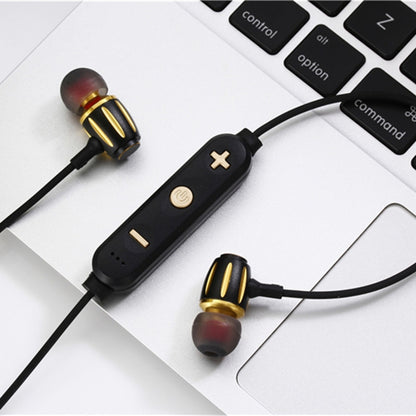 MG-G21 Bluetooth 4.2 Sport Wireless Bluetooth Earphone, Support Card(Black Gold) - Bluetooth Earphone by buy2fix | Online Shopping UK | buy2fix