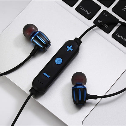 MG-G17 Bluetooth 4.2 Sport Wireless Bluetooth Earphone, Support Card (Black Blue) - Bluetooth Earphone by buy2fix | Online Shopping UK | buy2fix