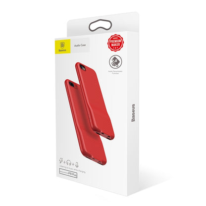 Baseus for iPhone 8 Plus & 7 Plus Two 8 Pin Interface 3 in 1 Audio Protective Case(Red) - More iPhone Cases by Baseus | Online Shopping UK | buy2fix