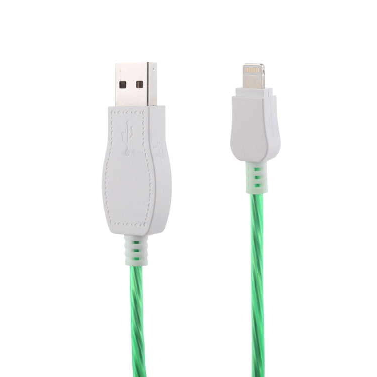 LED Flowing Light 1m USB to 8 Pin Data Sync Charge Cable for iPhone, iPad(Green) - Normal Style Cable by buy2fix | Online Shopping UK | buy2fix