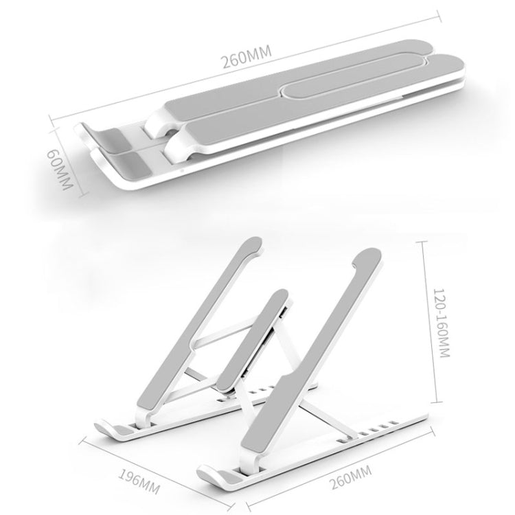 YMB1028 Portable Folding Desktop Holder Bracket for Laptop / Tablet(Silver) - MacBook Holder by buy2fix | Online Shopping UK | buy2fix