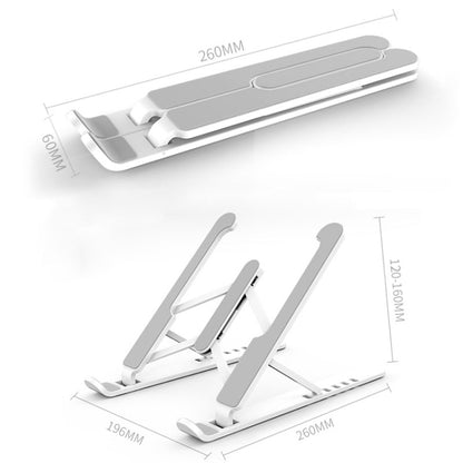 YMB1028 Portable Folding Desktop Holder Bracket for Laptop / Tablet(Silver) - MacBook Holder by buy2fix | Online Shopping UK | buy2fix