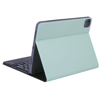 X-11BCS Skin Plain Texture Detachable Bluetooth Keyboard Tablet Case for iPad Pro 11 inch 2020 / 2018, with Touchpad & Pen Slot & Backlight (Green) - For iPad Pro by buy2fix | Online Shopping UK | buy2fix