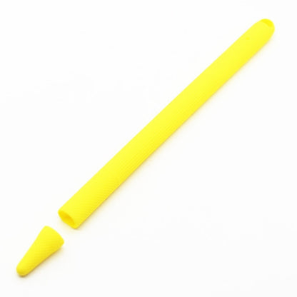 Stylus Pen Silica Gel Shockproof Protective Case for Apple Pencil 2 (Yellow) - Pencil Accessories by buy2fix | Online Shopping UK | buy2fix