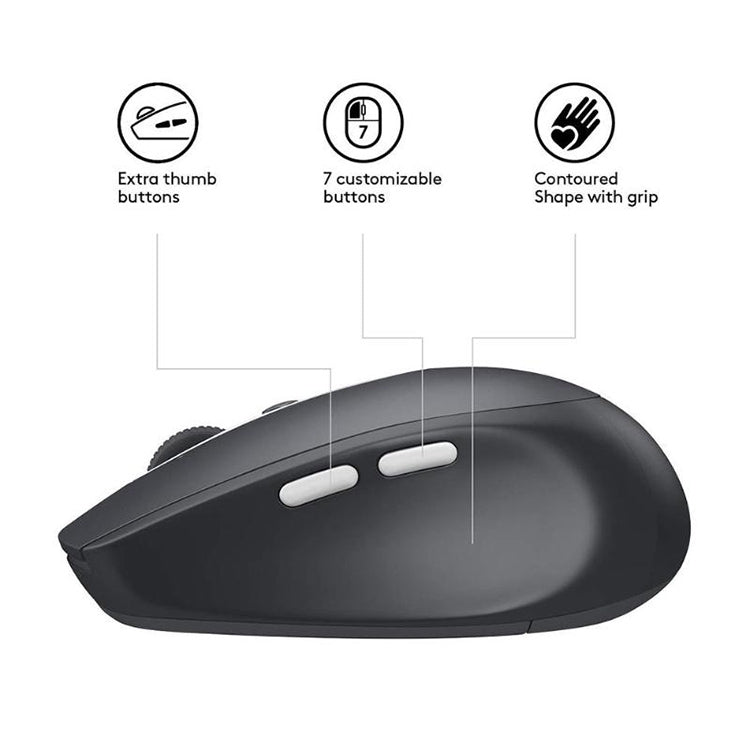 Logitech M590 Dual Mode Wireless Bluetooth Light Sound Mouse(Grey) - Wireless Mice by Logitech | Online Shopping UK | buy2fix