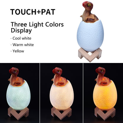 Stealing Egg Dragon Shape Creative Touch 3D Decorative Night Light, 3-color Patting Version - Night Lights by buy2fix | Online Shopping UK | buy2fix