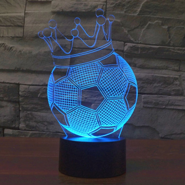 Football Crown Style 3D Touch Switch Control LED Light , 7 Color Discoloration Creative Visual Stereo Lamp Desk Lamp Night Light - Novelty Lighting by buy2fix | Online Shopping UK | buy2fix