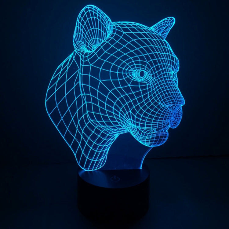 Leopard Style 3D Touch Switch Control LED Light , 7 Color Discoloration Creative Visual Stereo Lamp Desk Lamp Night Light - Novelty Lighting by buy2fix | Online Shopping UK | buy2fix