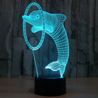 Dolphin Style 3D Touch Switch Control LED Light , 7 Colour Discoloration Creative Visual Stereo Lamp Desk Lamp Night Light - Novelty Lighting by buy2fix | Online Shopping UK | buy2fix