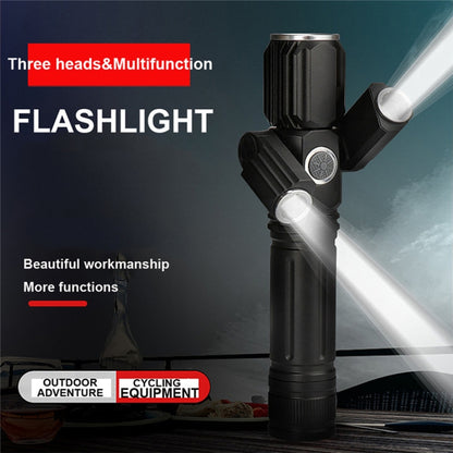 KS-738 USB Charging Waterproof T6+XPE Zoomable LED Flashlight with 4-Modes & 18650 lithium battery - LED Flashlight by buy2fix | Online Shopping UK | buy2fix