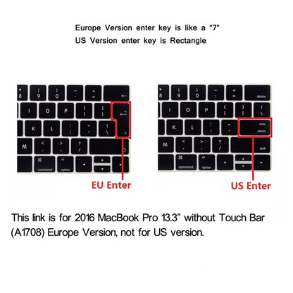 ENKAY Hat-Prince 2 in 1 Frosted Hard Shell Plastic Protective Case + Europe Version Ultra-thin TPU Keyboard Protector Cover for 2016 MacBook Pro 13.3 Inch without Touch Bar (A1708) (Grey) - MacBook Pro Cases by ENKAY | Online Shopping UK | buy2fix