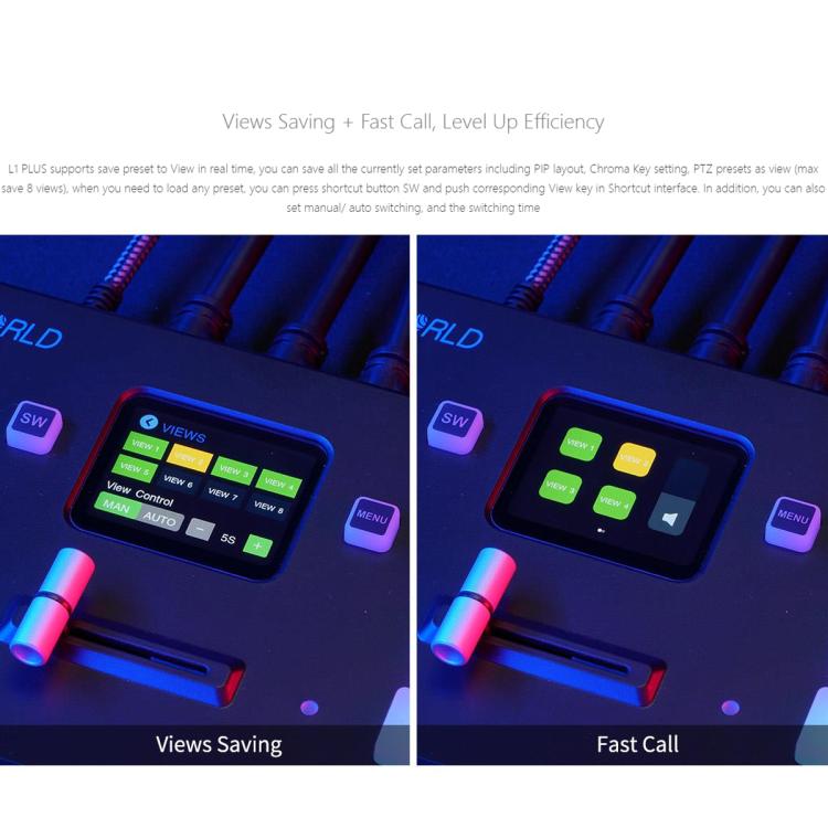 FEELWORLD L1 PLUS Multi-camera Video Mixer Switcher Touch Screen PTZ Control USB3.0 Fast Streaming Switcher (EU Plug) - Live Sound Effects Processors by FEELWORLD | Online Shopping UK | buy2fix