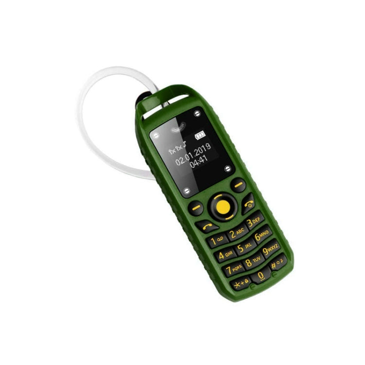 Mini B25 Headphone Mobile Phone, Hands Free Bluetooth Dialer Headphone, MP3 Music, Dual SIM, Network: 2G(Green) - Others by buy2fix | Online Shopping UK | buy2fix