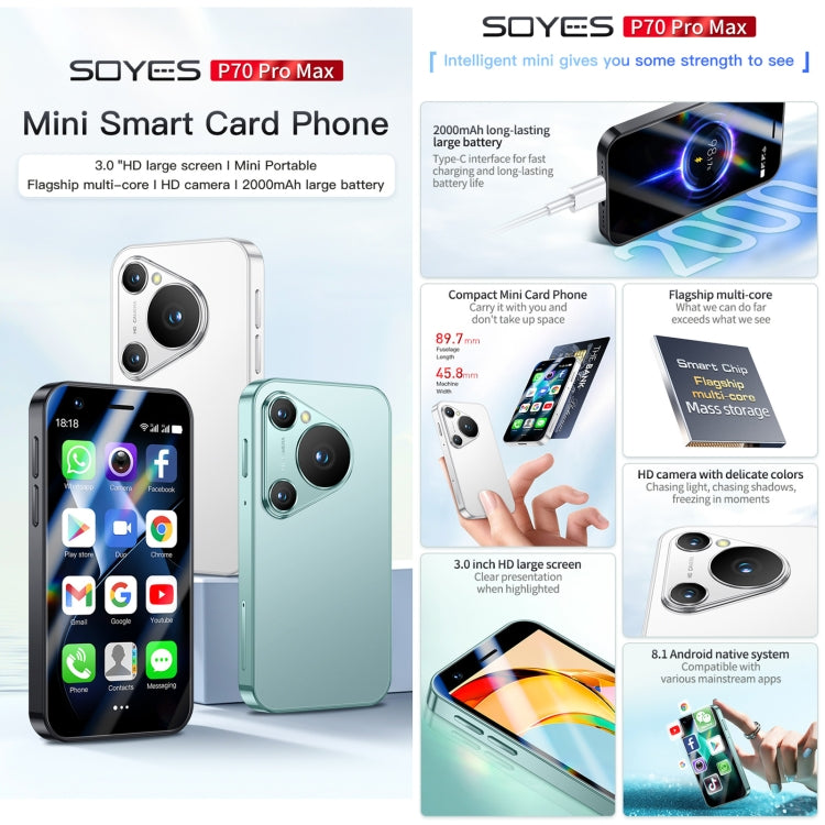 SOYES P70 Pro Max, 1GB+16GB, 3.0 inch Android 8.1 MTK6580 Quad Core, Network: 3G, Dual SIM (White) - SOYES by SOYES | Online Shopping UK | buy2fix