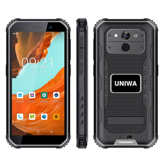 UNIWA F963 Pro Rugged Smart Phone, 6GB+128GB, 5.5 inch Android 13, Unisoc T606 Octa Core, NFC, Fingerprint Unlock, 4G Network, UK Plug (Black Grey) - UNIWA by UNIWA | Online Shopping UK | buy2fix