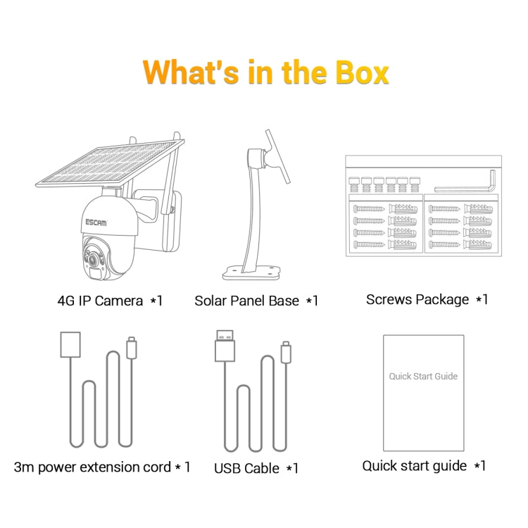 ESCAM QF450 HD 1080P 4G EU Version Solar Powered IP Camera with 64G Memory, Support Two-way Audio & PIR Motion Detection & Night Vision & TF Card - Dome Camera by ESCAM | Online Shopping UK | buy2fix