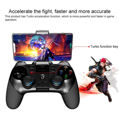 ipega PG-9156 2.4GHz + Bluetooth 4.0 Mobile Phone Gaming Gamepad with Stretchable Mobile Phone Holder & Turbo Button, Compatible with IOS and Android Systems (Black) - Controller Gamepad by ipega | Online Shopping UK | buy2fix