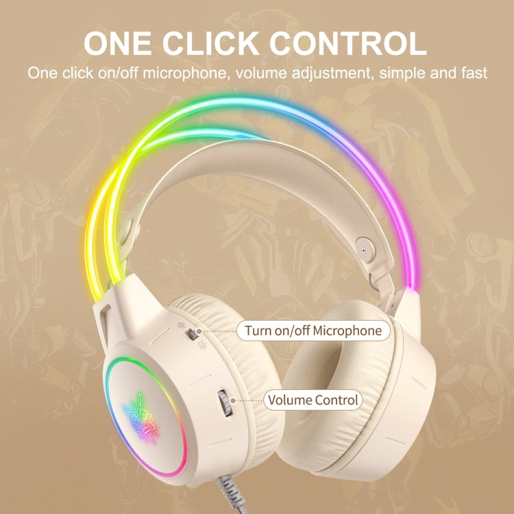 ONIKUMA X15 Pro Symphony Wired Gaming Headphone with Microphone(Beige) - Multimedia Headset by ONIKUMA | Online Shopping UK | buy2fix