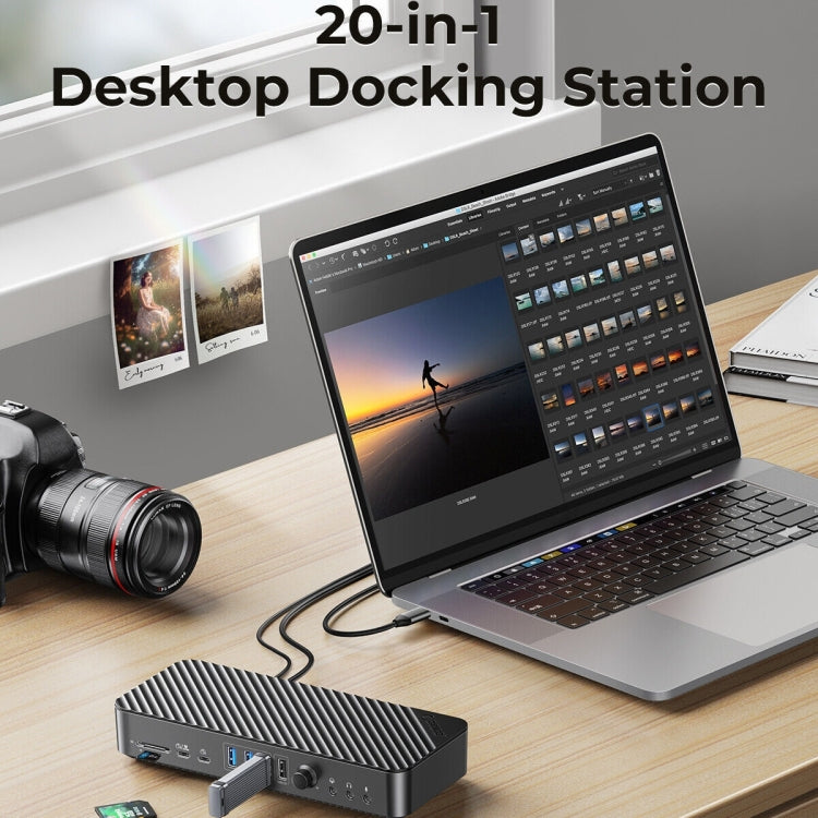 ORICO DKA20-BK-BP 10Gbps 20 in 1 Type-C 3.0 HUB Docking Station (UK Plug) - USB HUB by ORICO | Online Shopping UK | buy2fix