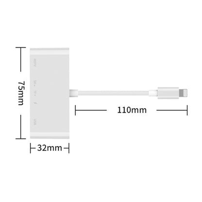 75215 5 in 1 8 Pin to HDMI + SD Card Slot + TF Card Slot + USB + 8 Pin Charging Port HD Video Converter - Converter & Adapter by buy2fix | Online Shopping UK | buy2fix