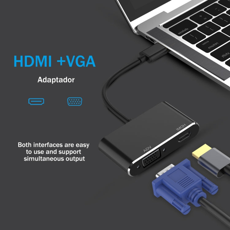 2 in 1 USB 3.0 to HDMI + VGA Adapter(Silver) - Cable & Adapters by buy2fix | Online Shopping UK | buy2fix