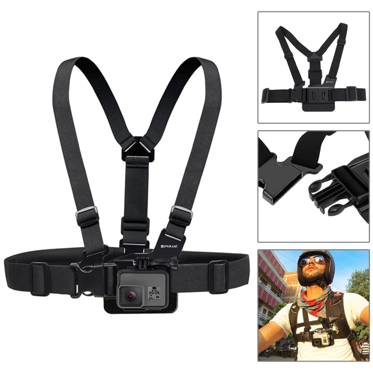 PULUZ 53 in 1 Accessories Total Ultimate Combo Kits with EVA Case (Chest Strap + Suction Cup Mount + 3-Way Pivot Arms + J-Hook Buckle + Wrist Strap + Helmet Strap + Extendable Monopod + Surface Mounts ...  for GoPro, Insta360, DJI and Other Action Cameras -  by PULUZ | Online Shopping UK | buy2fix