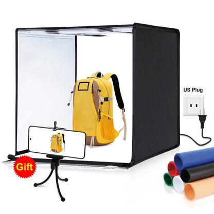 PULUZ Photo Studio Light Box Portable 60 x 60 x 60 cm Light Tent LED 5500K White Light Dimmable Mini 36W Photography Studio Tent Kit with 6 Removable Backdrops (Black Orange White Green Blue Red)(US Plug) -  by PULUZ | Online Shopping UK | buy2fix