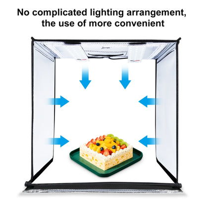 PULUZ Photo Studio Light Box Portable 60 x 60 x 60 cm Light Tent LED 5500K White Light Dimmable Mini 36W Photography Studio Tent Kit with 6 Removable Backdrops (Black Orange White Green Blue Red)(US Plug) -  by PULUZ | Online Shopping UK | buy2fix