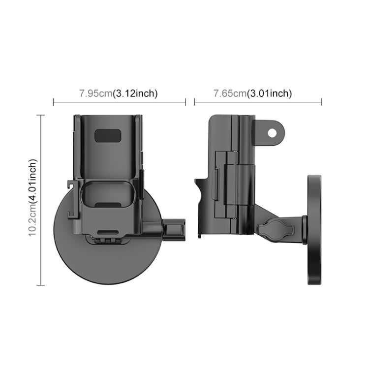 For DJI OSMO Pocket 3 PULUZ Protective Frame Magnetic Desktop Mount Angle Adjustable Base (Black) - Mount & Holder by PULUZ | Online Shopping UK | buy2fix