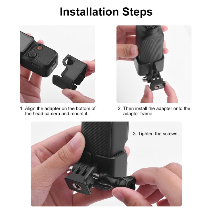 For DJI OSMO Pocket 3 PULUZ Adapter Frame Expansion Bracket with 1/4 inch Hole (Black) - Mount & Holder by PULUZ | Online Shopping UK | buy2fix