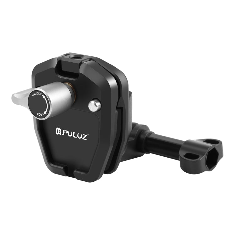 PULUZ Motorcycle Windshield Action Camera Mount Clip for GoPro Hero12 Black / DJI Osmo Action 4 / Insta360 X4 / Ace Pro and Other Action Cameras (Black) - Holder by PULUZ | Online Shopping UK | buy2fix