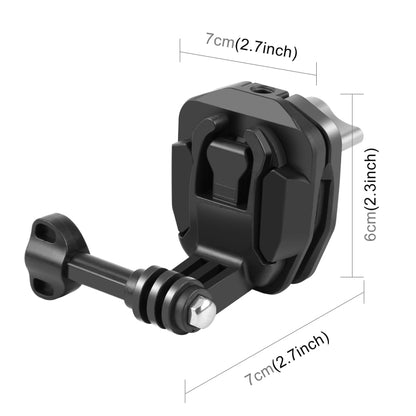 PULUZ Motorcycle Windshield Action Camera Mount Clip for GoPro Hero12 Black / DJI Osmo Action 4 / Insta360 X4 / Ace Pro and Other Action Cameras (Black) - Holder by PULUZ | Online Shopping UK | buy2fix