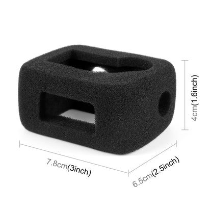 For DJI Osmo Action 4 / 3 PULUZ High Density Foam Windshield (Black) - Silicone Cases by PULUZ | Online Shopping UK | buy2fix