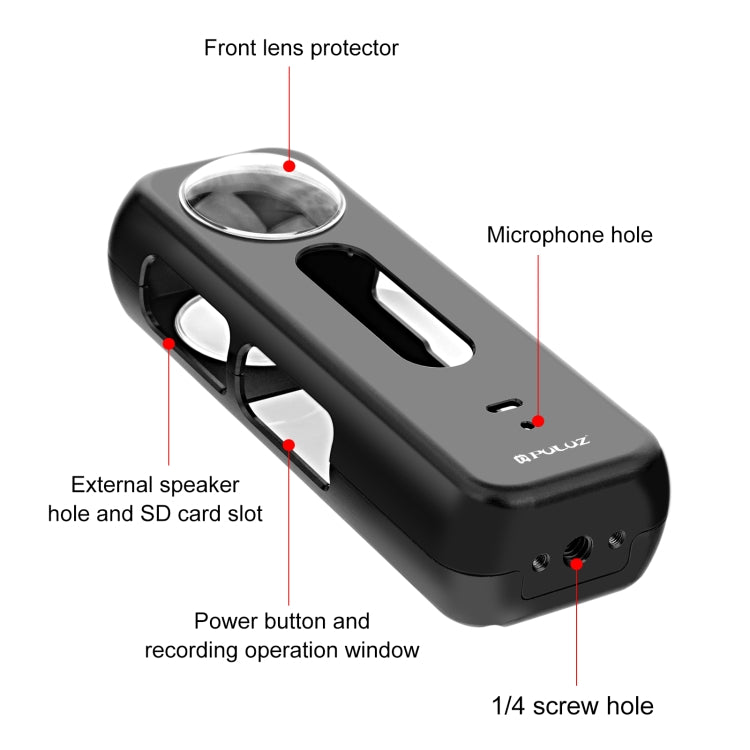 For Insta360 X4 PULUZ Metal Protective Cage Rig Housing Frame with Lens Protector (Black) - Mount & Holder by PULUZ | Online Shopping UK | buy2fix