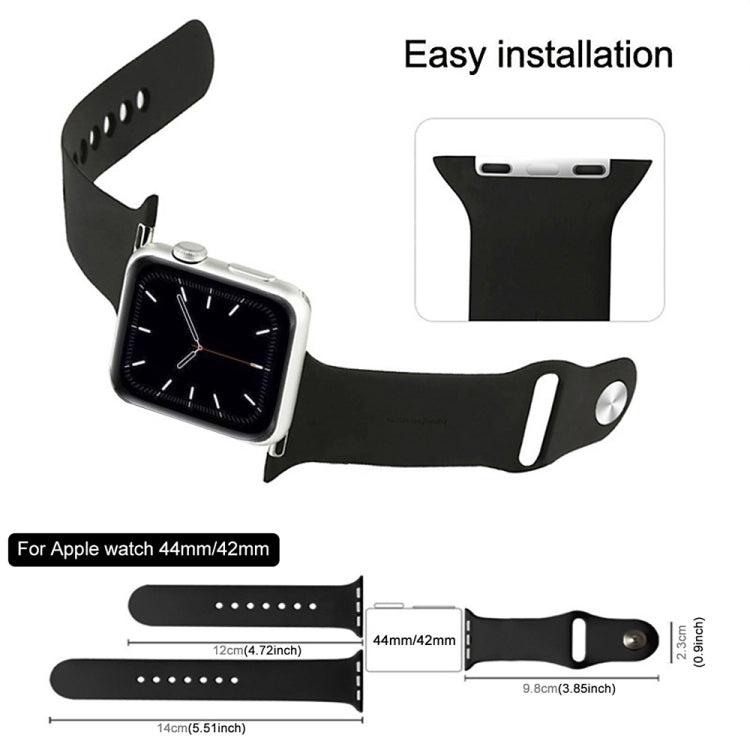 For Apple Watch Ultra 49mm & Watch Ultra 2 49mm / Series 9&8&7 45mm / SE 3&SE 2&6&SE&5&4 44mm / 3&2&1 42mm 3 in 1 Rubber Watch Band with Pin Buckle(Orange) - Watch Bands by buy2fix | Online Shopping UK | buy2fix