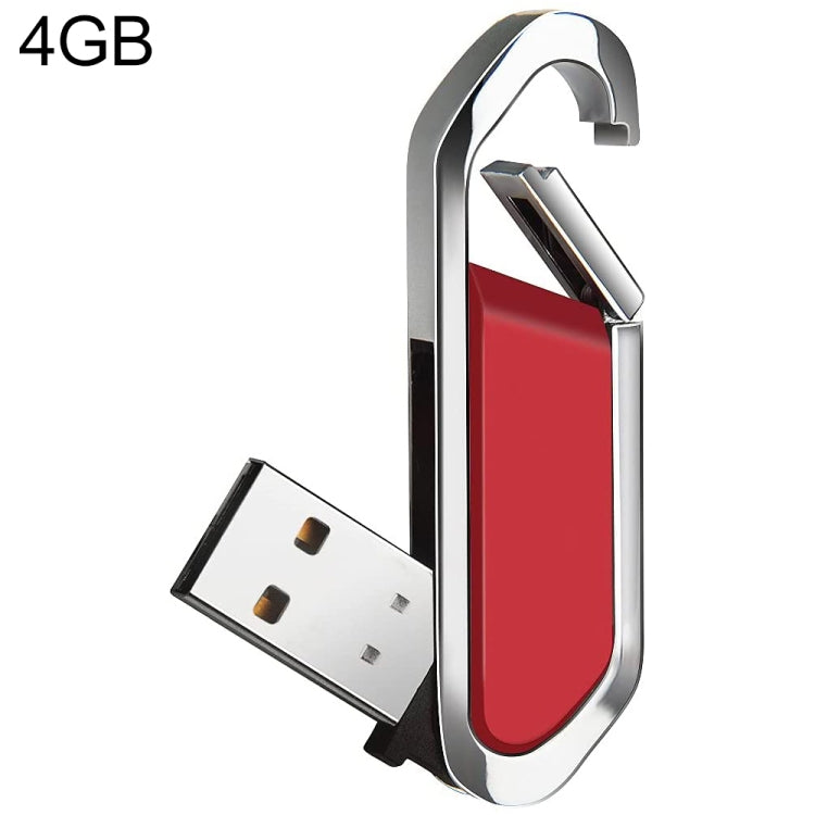 4GB Metallic Keychains Style USB 2.0 Flash Disk (Red)(Red) - USB Flash Drives by buy2fix | Online Shopping UK | buy2fix