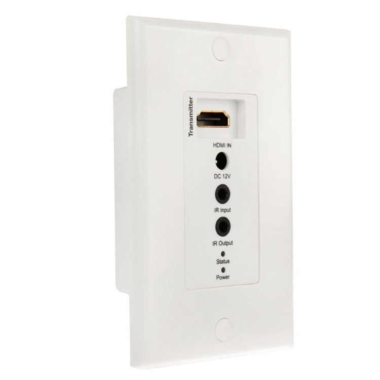 HDMI Single Cat5e / 6 50 Meters Wall Plate Extender (EU Plug)(White) - Amplifier by buy2fix | Online Shopping UK | buy2fix