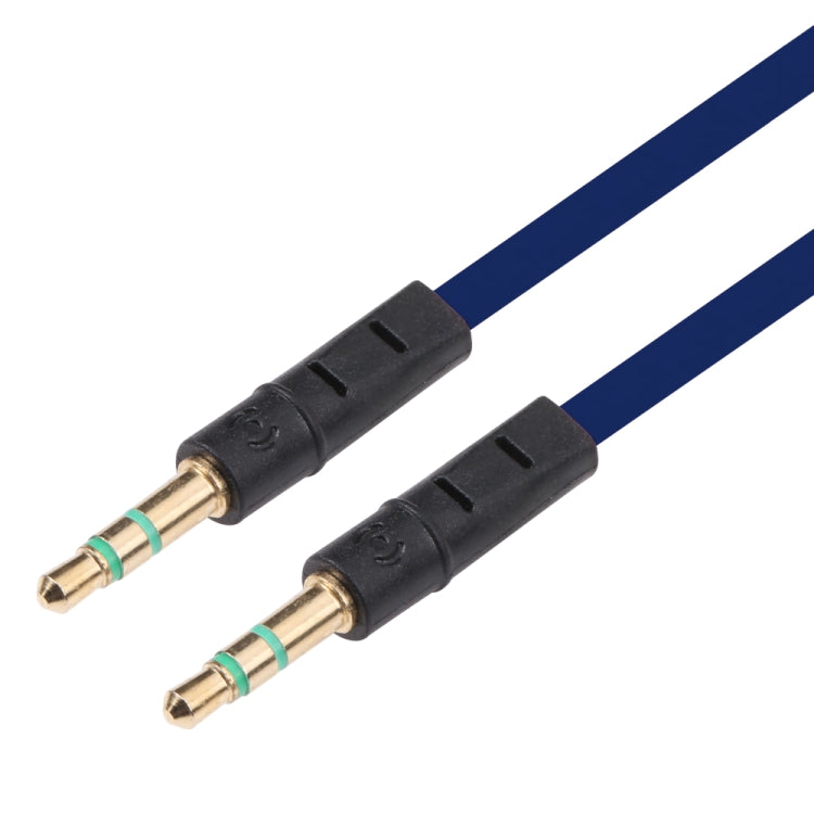 1m Noodle Style Aux Audio Cable 3.5mm Male to Male, Compatible with Phones, Tablets, Headphones, MP3 Player, Car/Home Stereo & More(Dark Blue) - Cable & Splitter by buy2fix | Online Shopping UK | buy2fix