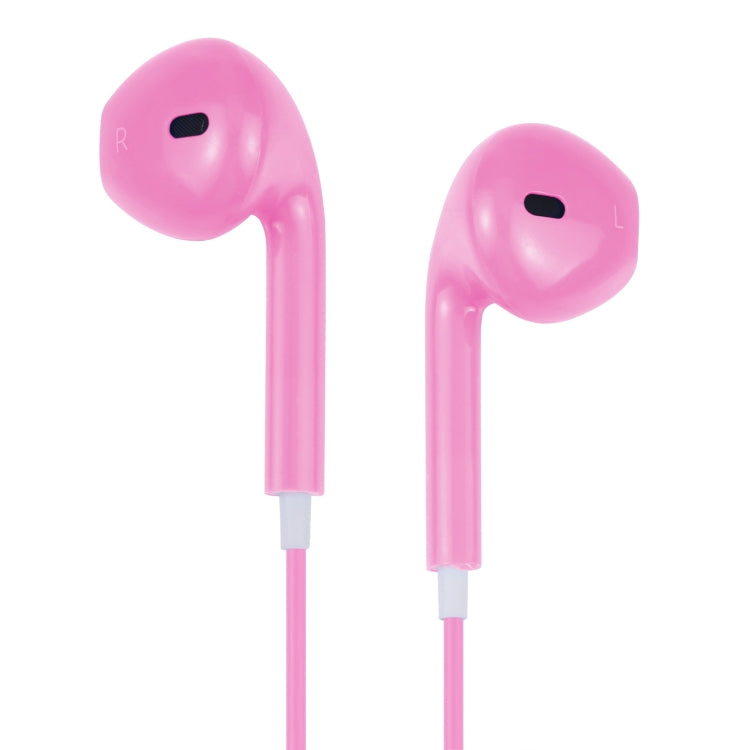 EarPods Wired Headphones Earbuds with Wired Control & Mic(Magenta) - In Ear Wired Earphone by buy2fix | Online Shopping UK | buy2fix