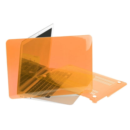 ENKAY for Macbook Air 11.6 inch (US Version) / A1370 / A1465 Hat-Prince 3 in 1 Crystal Hard Shell Plastic Protective Case with Keyboard Guard & Port Dust Plug(Orange) - MacBook Air Cases by ENKAY | Online Shopping UK | buy2fix