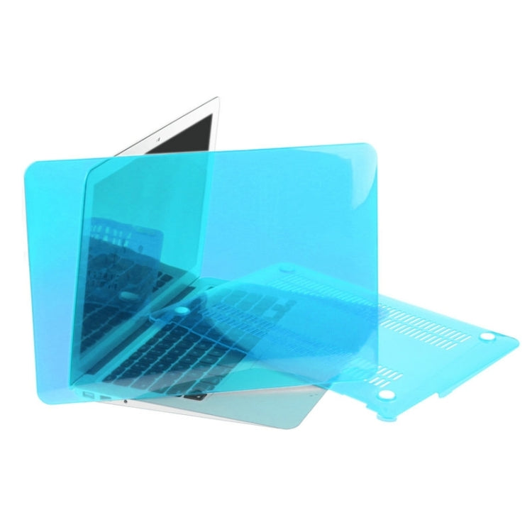 ENKAY for Macbook Air 11.6 inch (US Version) / A1370 / A1465 Hat-Prince 3 in 1 Crystal Hard Shell Plastic Protective Case with Keyboard Guard & Port Dust Plug(Blue) - MacBook Air Cases by ENKAY | Online Shopping UK | buy2fix