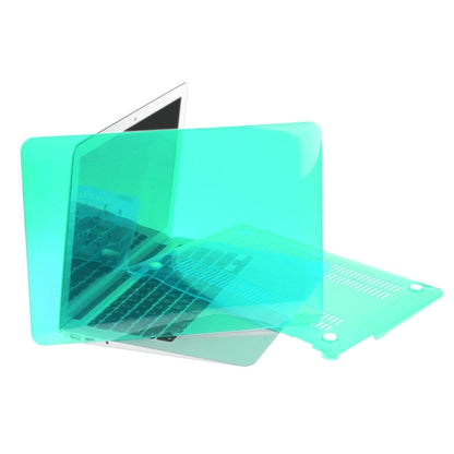 ENKAY for Macbook Air 13.3 inch (US Version) / A1369 / A1466 Hat-Prince 3 in 1 Crystal Hard Shell Plastic Protective Case with Keyboard Guard & Port Dust Plug(Green) - MacBook Air Cases by ENKAY | Online Shopping UK | buy2fix