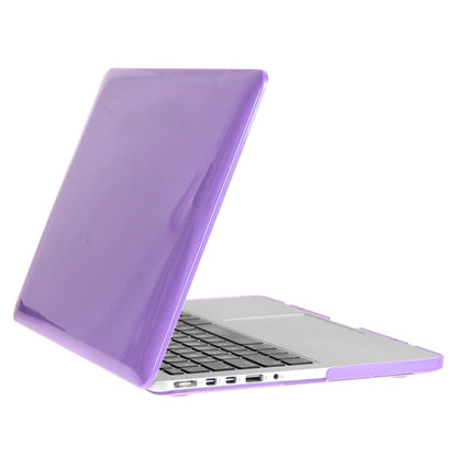 ENKAY for Macbook Pro Retina 15.4 inch (US Version) / A1398 Hat-Prince 3 in 1 Crystal Hard Shell Plastic Protective Case with Keyboard Guard & Port Dust Plug(Purple) - MacBook Pro Cases by ENKAY | Online Shopping UK | buy2fix